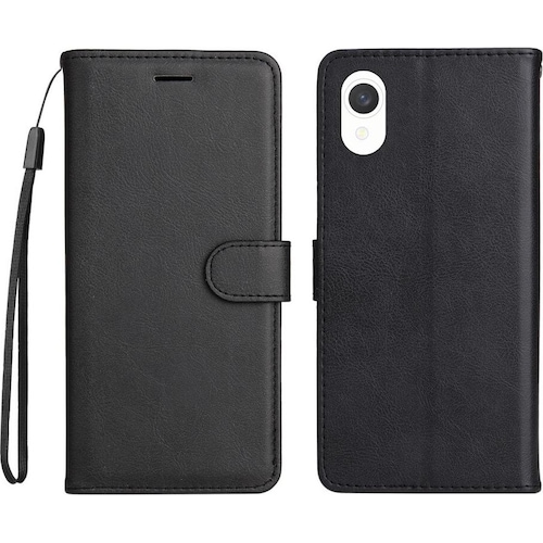 Cover-Discount Galaxy A23e - Leder Etui Hülle schwarz (Samsung Galaxy A23e), Smartphone Hülle, Schwarz