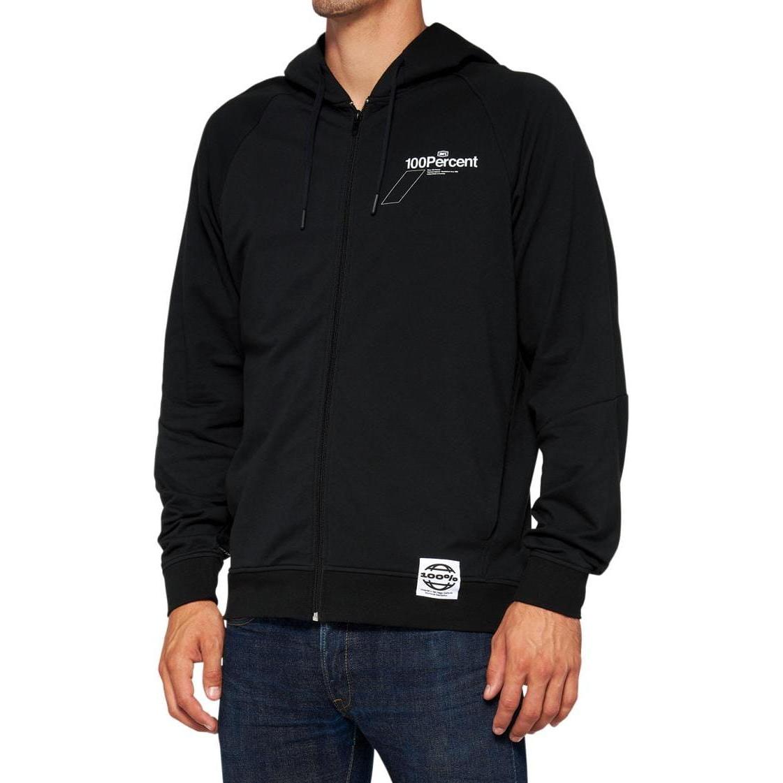 100%, Herren, Pullover, Zip Hoodie Falta Tech Fleece, Schwarz, (XL)