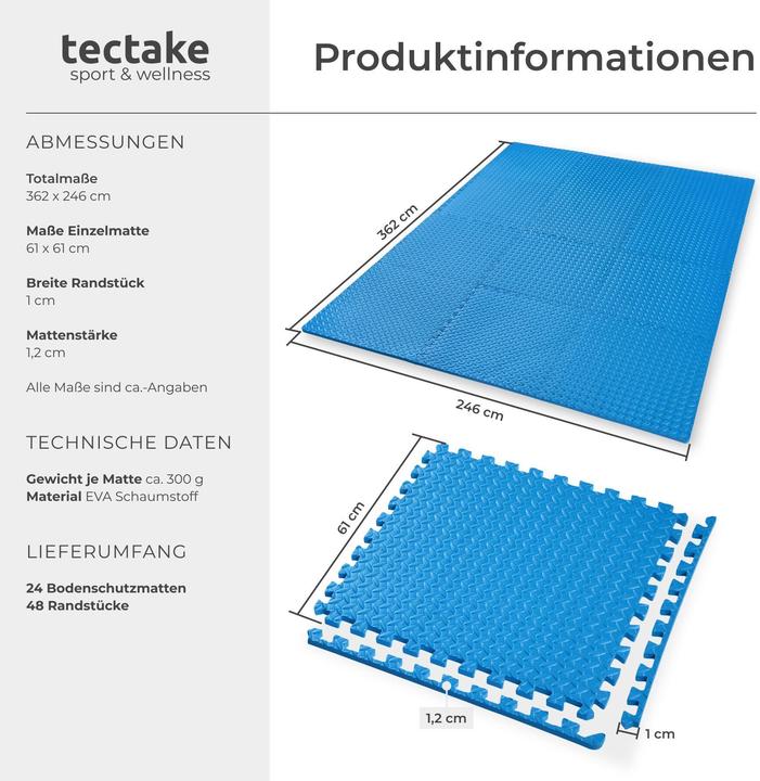 Produktbild tectake Bodenschutzmatte (1.20 cm)