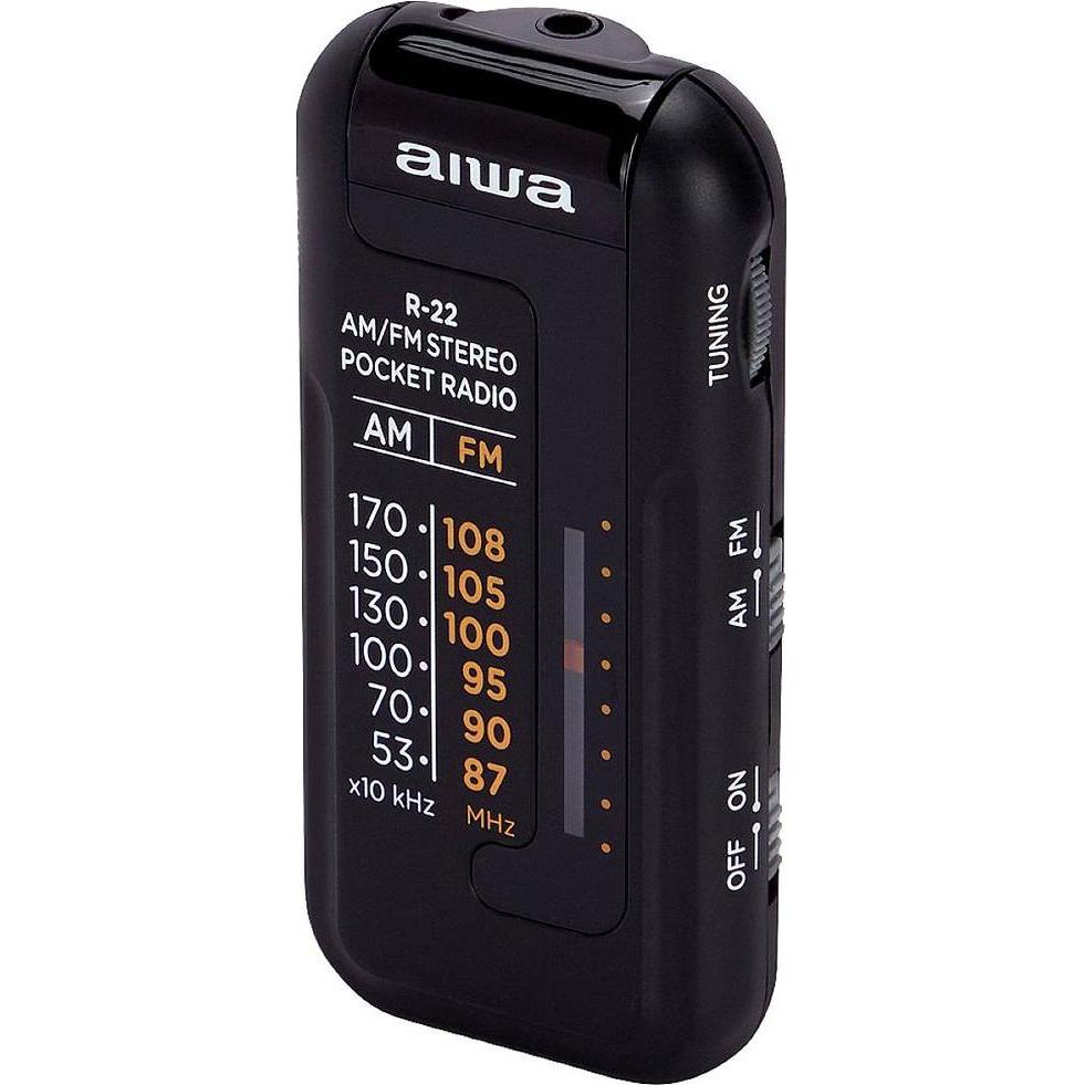 Thumbnail - Aiwa R-228K Taschenradio AM FM Schwarz (FM, AM), Radio, Schwarz