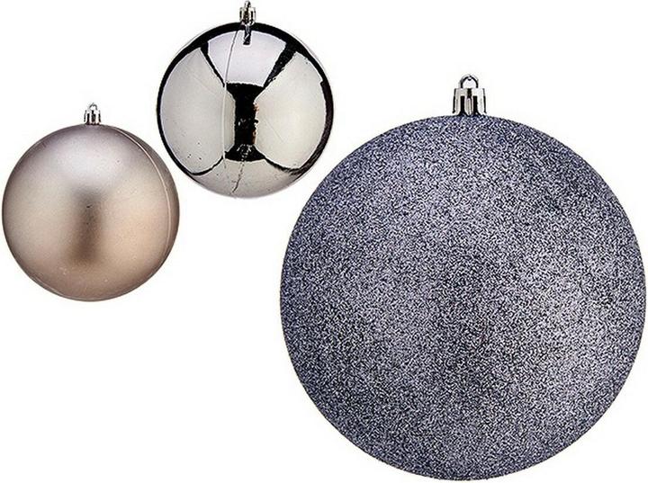 Krist+ Krist Weihnachtsbaumkugeln Silberfarben Kunststoff Ø 12 Cm 6 Stück (6-pièce)