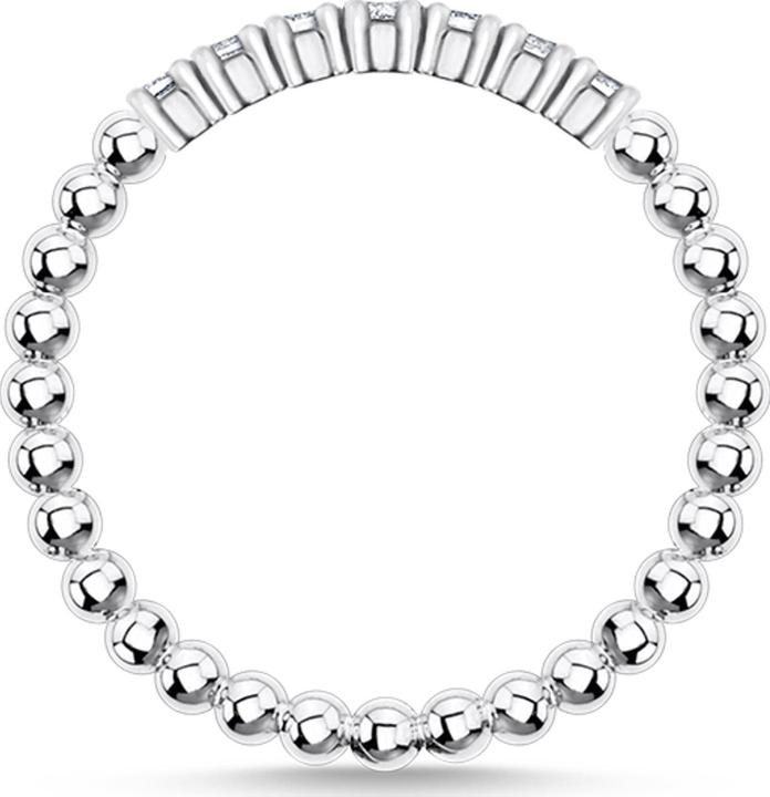 Immagine prodotto Thomas Sabo Palle dell'anello con pietre bianche argento (54, 925 Argento)