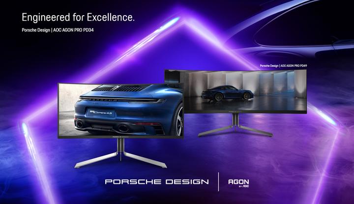Produktbild AOC Porsche Design Agon PD34 (3440 x 1440 Pixel, 34")