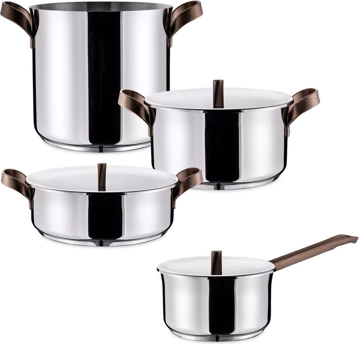 Actual product image Alessi Pot set 7 pcs EDO (24 cm, Pan set + pot set, Stainless steel)