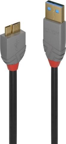 Actual product image Lindy USB A to Micro B (3 m, USB 3.0)