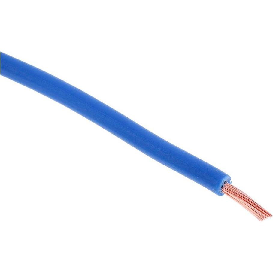 Rs Pro, Kabelleitung, Normierte Aderleitung Ø 3mm / 1 mm² Kupfer, Blau 32 / 0,2 mm Litzen, 100m (100 m)