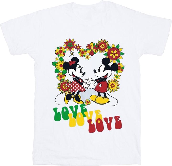 Immagine prodotto Disney Mickey And Minnie Mouse Hippie Love Maglietta Uomo (XL)