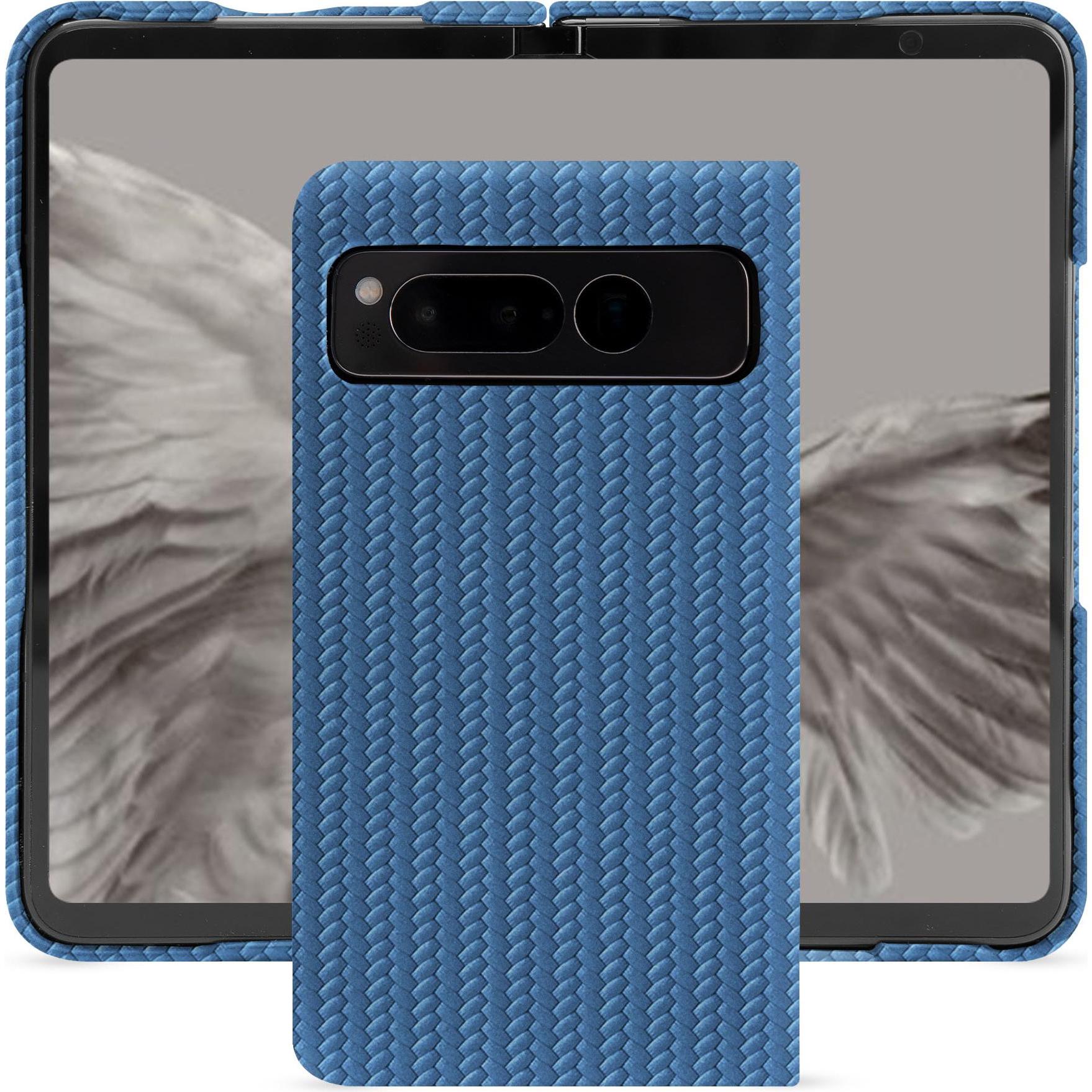 Noreve Lederschutzhülle Google Pixel Fold (Google Pixel Fold), Smartphone Hülle, Blau