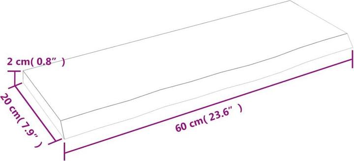 Immagine prodotto vidaXL Lian (60 x 20 x 2 cm)