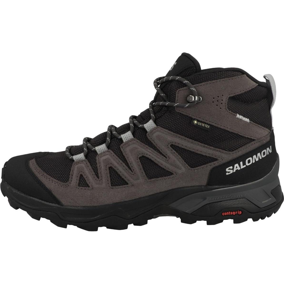 Salomon, Herren, Wanderschuhe, X Ultra 4 Mid Wide GTX - 60955 (45 1/3), Schwarz