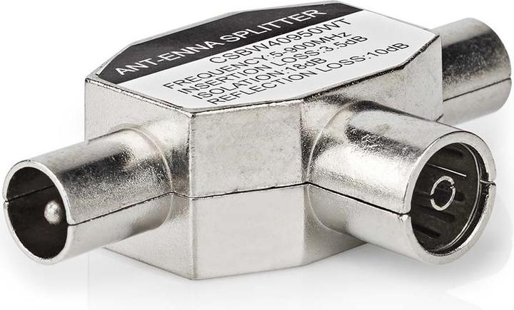 Produktbild Nedis Koaxial-Adapter 2X IEC (C oaxial) Stecker - IEC (Coax (Stecker und Verbinder)