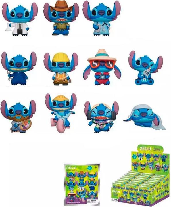 Produktbild Monogram Int. Lilo & Stitch 3D PVC-Taschenanhänger Series 6 Display (24)
