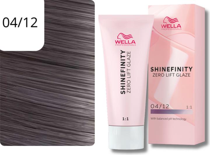 Produktbild Wella Shine Finity 04/12 Mittelbraun Asche Matt 60 ml (04, 12 - Cool Chia)