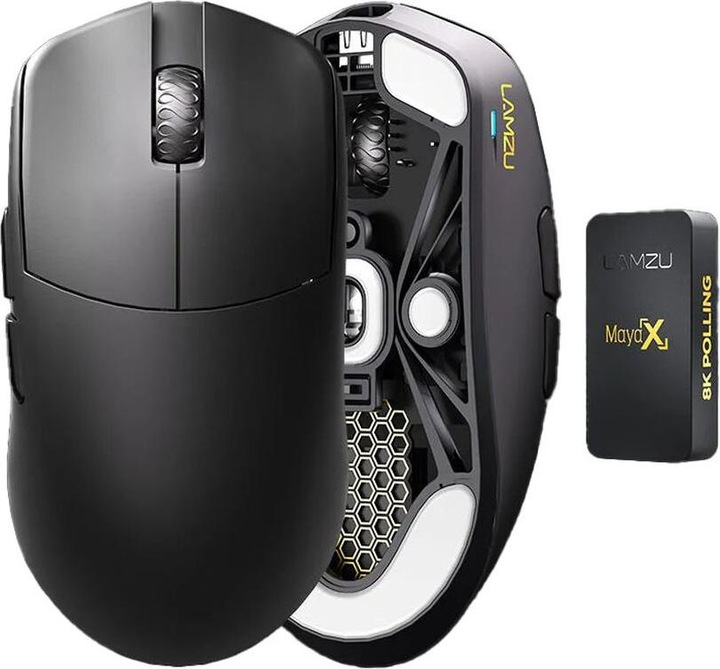 Immagine prodotto Lamzu Maya X Gaming-Maus 8K Wireless - schwarz (Senza fili)