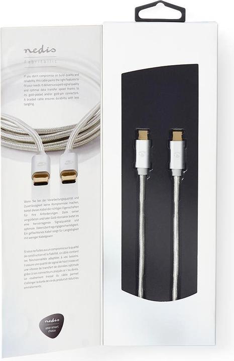 Actual product image Nedis USB cable USB 3.2 Gen 2 (1 m, USB 3.2 Gen 2, 10 W)