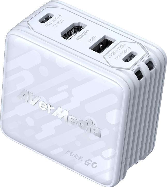 Produktbild AVerMedia Ladedock, Core GO (GC313) White, 100W GaN, HDMI