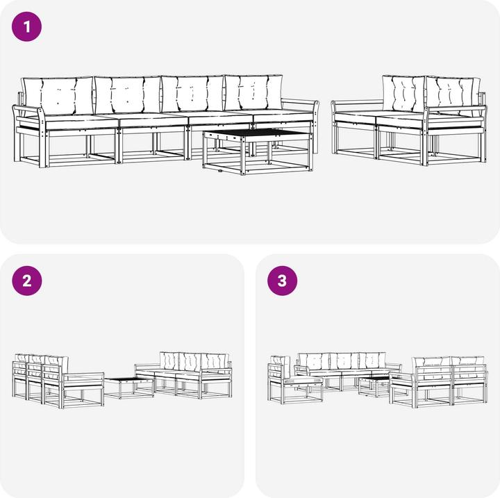 Produktbild vidaXL Outdoor-Sofa