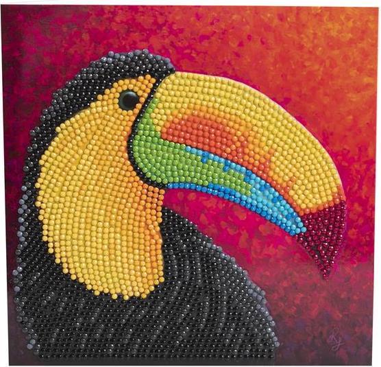 Image du produit Craft Buddy Toucan, carte 18x18cm Crystal Art