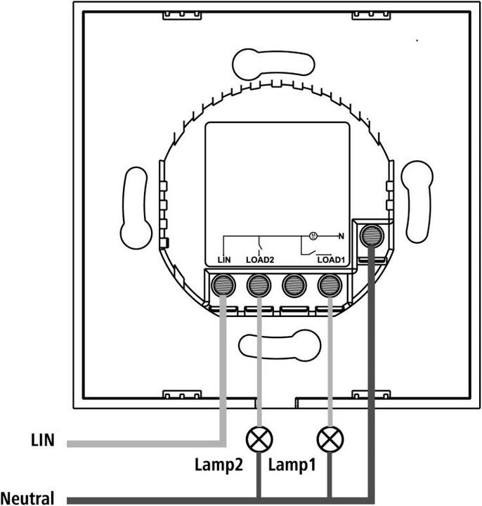 Actual product image Hama WiFi touch wall switch