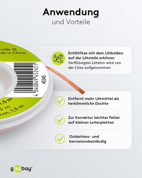 Image du produit Goobay Tresse à dessouder (tresses à dessouder)