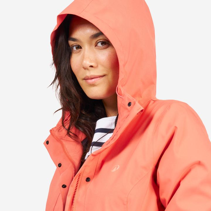 Produktbild Tribord Women’s long waterproof raincoat - Sailing 500 brick (3XL)