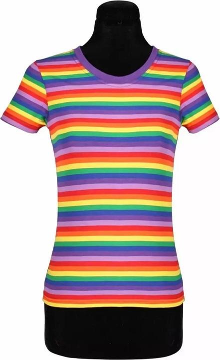 Produktbild Smiffys Damen Ringelshirt kurzarm bunt – alltagstauglich (M)