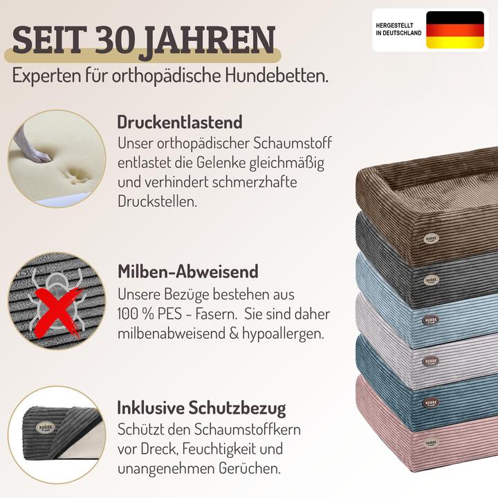 Immagine prodotto Sabro KUDDE Hundebett Cord grau L (80 x 100 cm) Standard (Cane)