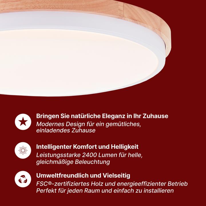 Produktbild Brilliant G80845/Baarlo LED-Deckenleuchte LED fest eingebaut W Weiss matt (2400 lm)