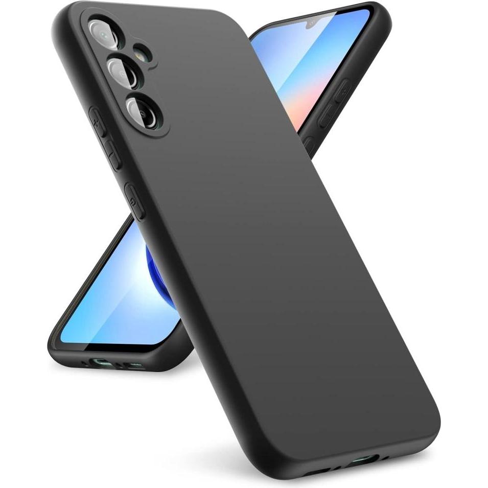 Screenguard Samsung Galaxy A34 5G Liquid Silicone Case Hülle (Samsung Galaxy A34 5G), Smartphone Hülle, Schwarz