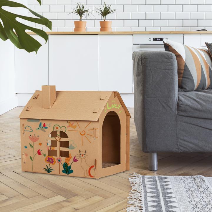 Actual product image Relaxdays Cat house (Cat, Safety closure)