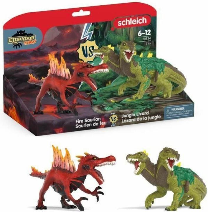 Actual product image Schleich Fire dinosaur vs. jungle lizard