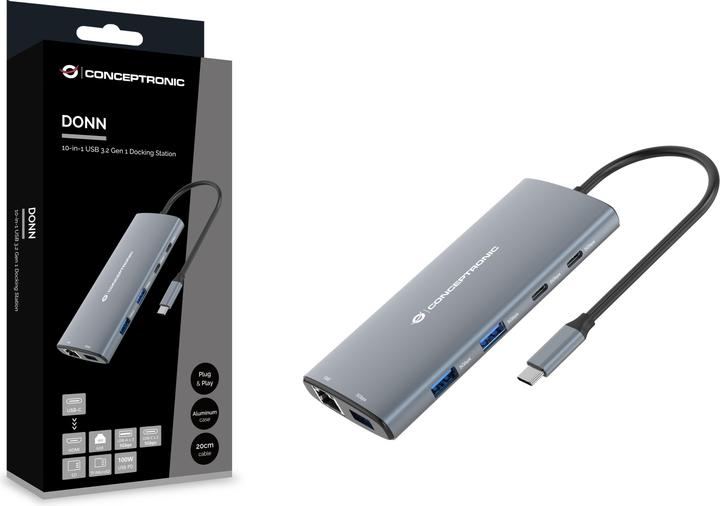 Actual product image Conceptronic USB Typ-C auf HDMI/USB 3.0/ USB Typ-C (USB-C, 1 portion)