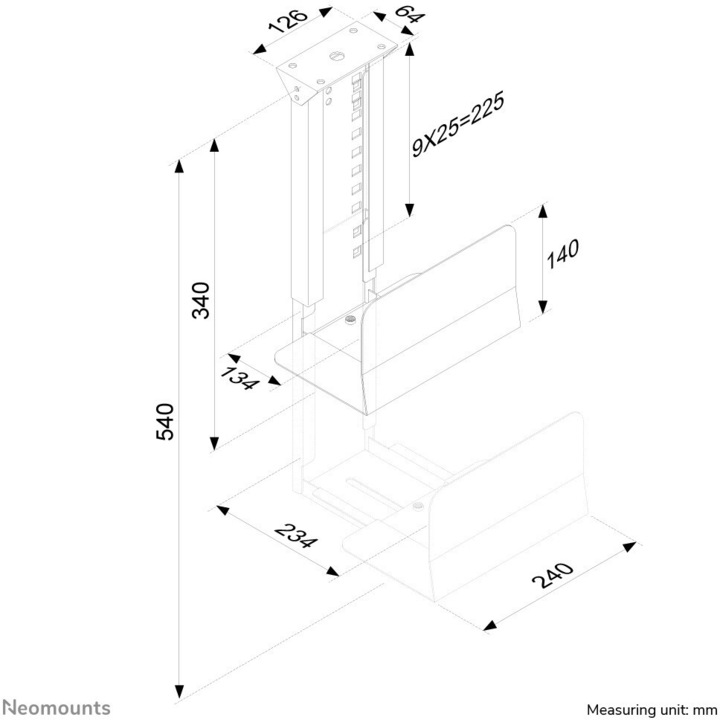 Actual product image Neomounts PC desk mount