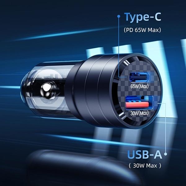 Image du produit Usams Ład. sam. C36 USB+USB-C 95W Fast Charge czarny/black CC176CC01 (US-CC176)