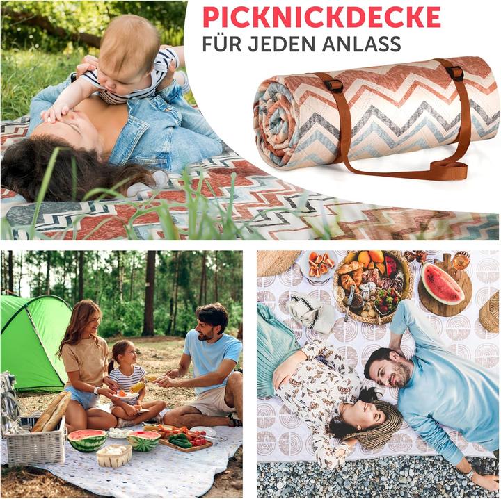 Immagine prodotto Blumtal Wasserabweisende Picknickdecke (200x200 cm)