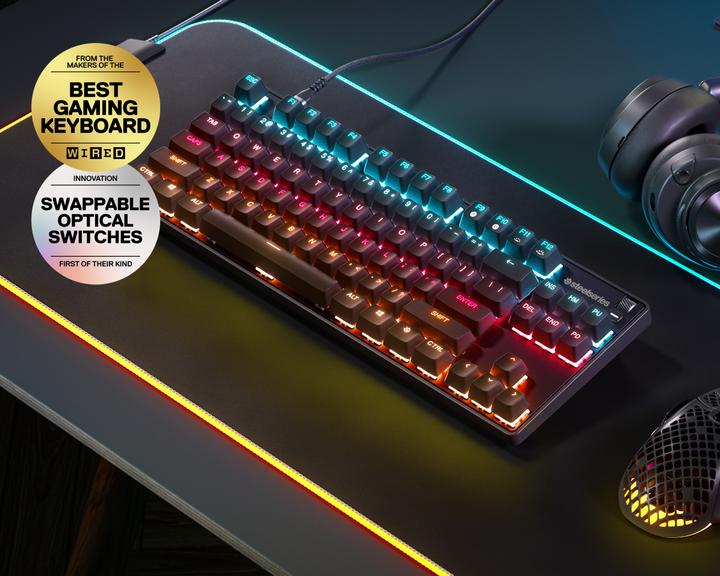 Produktbild SteelSeries Apex 9 TKL Gaming Keyboard, NOR Layout, Wired, Black (Eng. Int., Kabelgebunden)