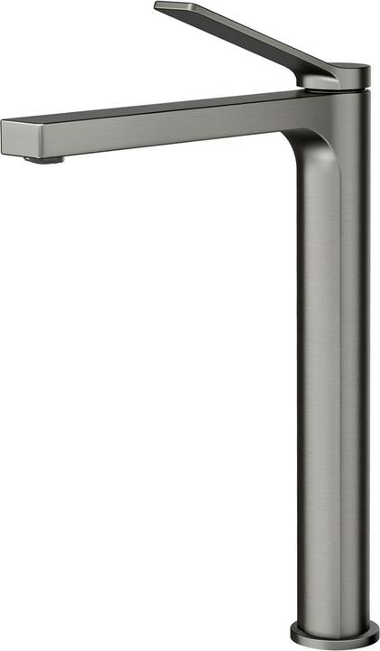 Emke Wasserhahn Bad, Anthrazit, Mischbatterie Waschbecken, Messing, mit Luftsprudler, Keramikkartusche, e