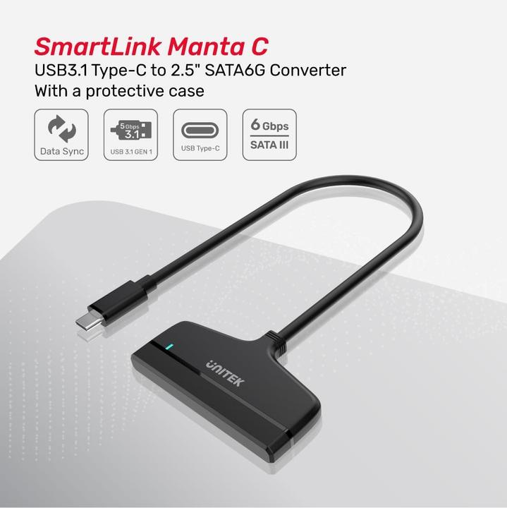 Actual product image Unitek Y-1096A Interface card/adapter SATA (USB-C)