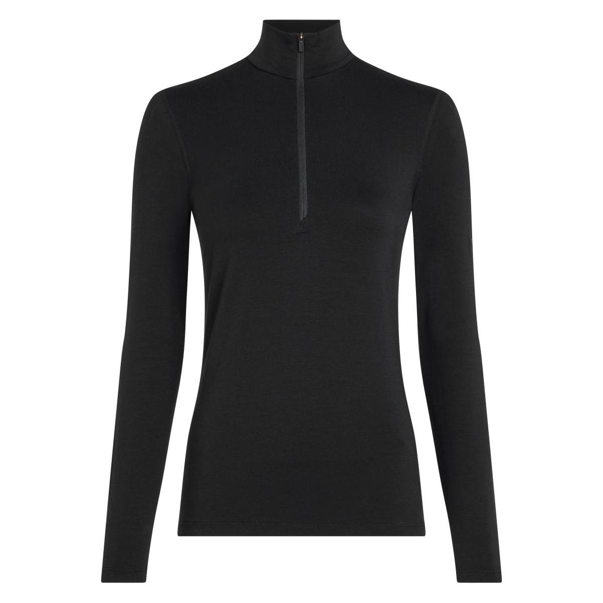 Icebreaker, Damen, Funktionsshirt, Women Merino Blend Core Heavyweight Ls Half Zip (S), Schwarz, S