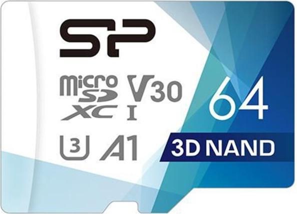 Silicon Power Superior Pro 64GB microSDXC Ad. (64 GB, microSDXC, U3, UHS-I)