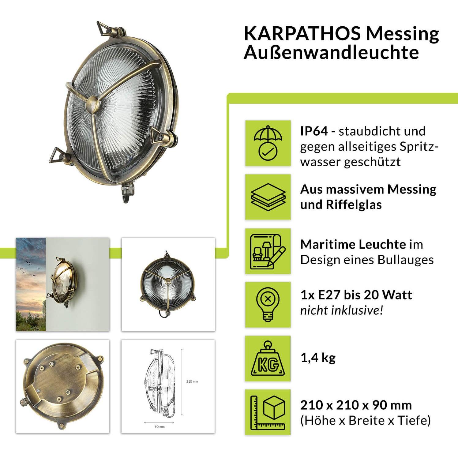 Licht-Erlebnisse, Gartenbeleuchtung, Karpahtos (E27, IP64)