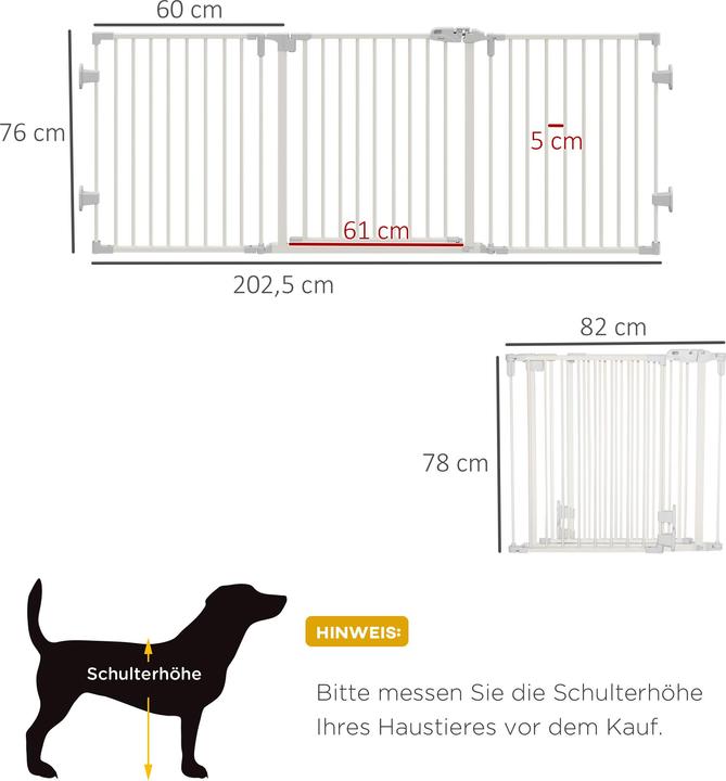 Actual product image PawHut Barrier grille with adjustable angles (82.50 cm)