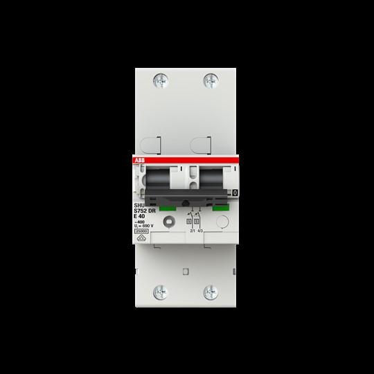 Actual product image ABB S752DR-E40 sel. main LS (SHU) E-Char.,25kA,40A,2P S752DR-E40