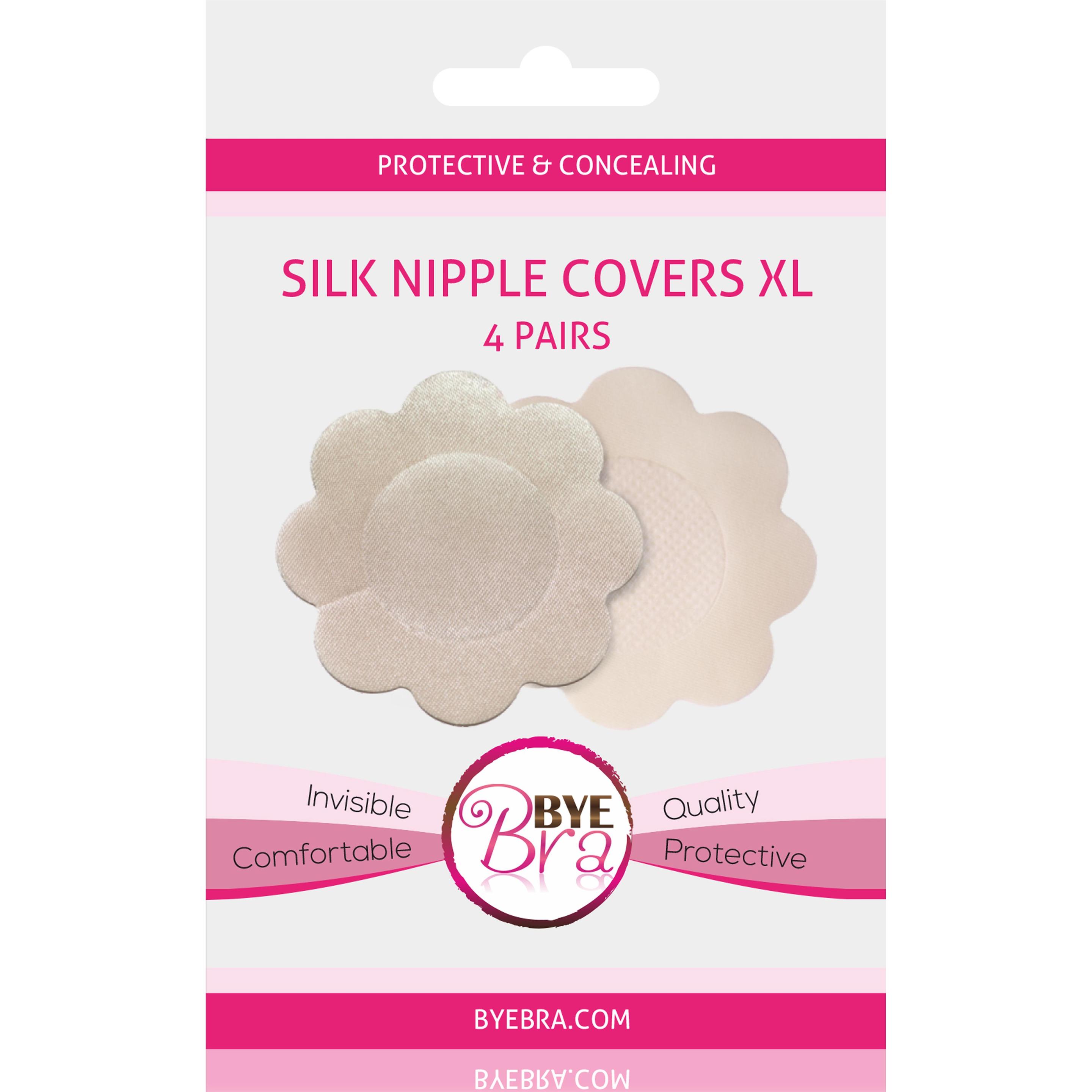 Thumbnail - Bye Bra, BH, Silk Nipple Covers, Beige, (XL, 3er Pack)