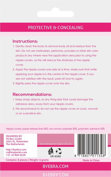 Actual product image Bye Bra Silk Nipple Covers (XL, pack of 3)