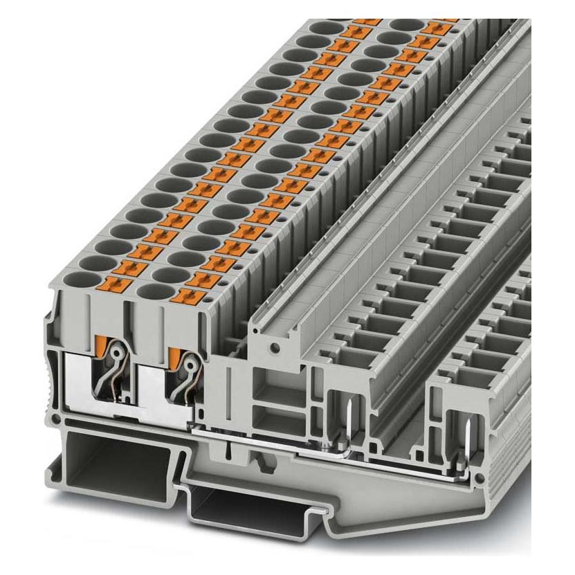 Phoenix Contact Grigio Pt 6-Quattro/2P 3061826 Terminale Passante 0,50 Mm² 6 Mm² 50 Pz., Cavo + Spina Elettrica,