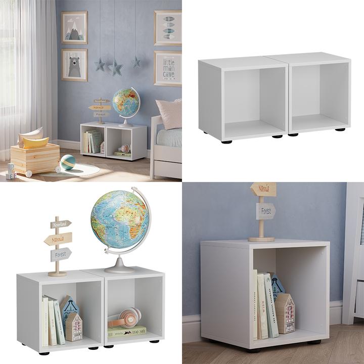 Produktbild Vicco Kinderregal Estell, Weiss, 36.4 x 38.2 cm 2-er Set