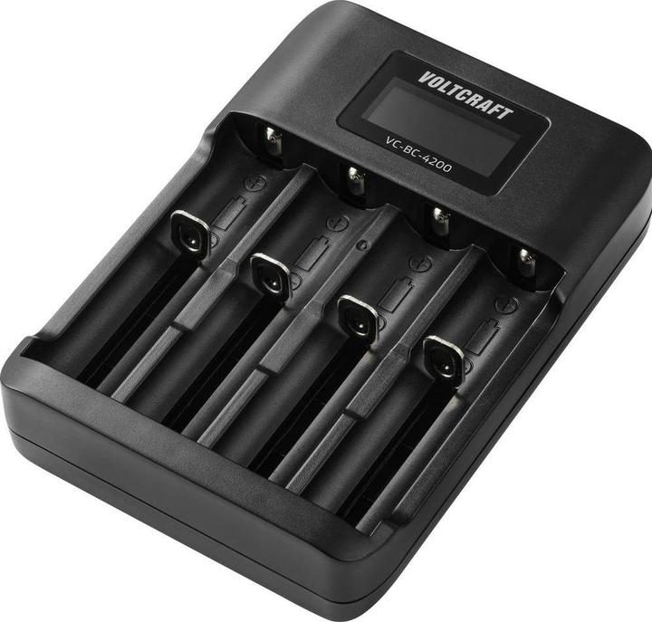 Produktbild Voltcraft VC-BC-4200 Rundzellen-Ladegerät NiMH, LiIon Mignon (AA), Micro (AAA) (1 Stk., 10440, 14500, 16340, 17500, 17670, 18350, 18490, 18650, AA, AAA)