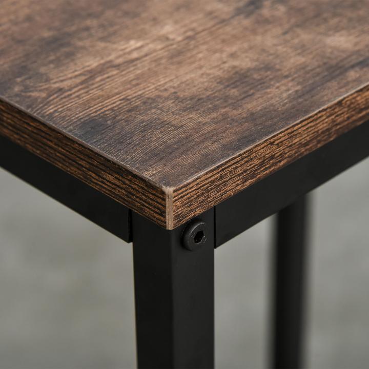 Image du produit Homcom Ensemble table de bar et 2 tabourets de bar (109 x 60 x 100 cm)