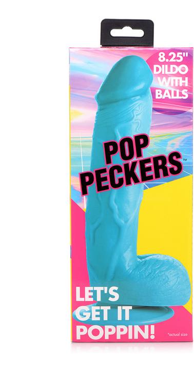Produktbild Pop Peckers Poppin Dildo 20 cm - Blue